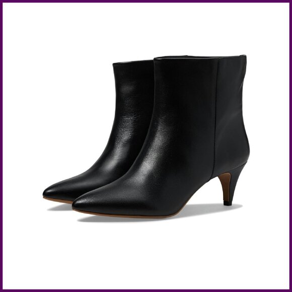 Pointed Toe Heeled Bootie Ankle Boots Women's Size 5-9